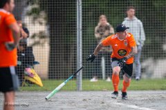 Ross Machon sets off to first base